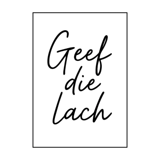 Poster Geef die lach