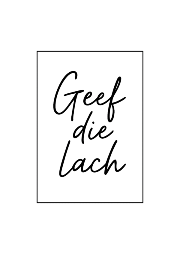 Poster Geef die lach