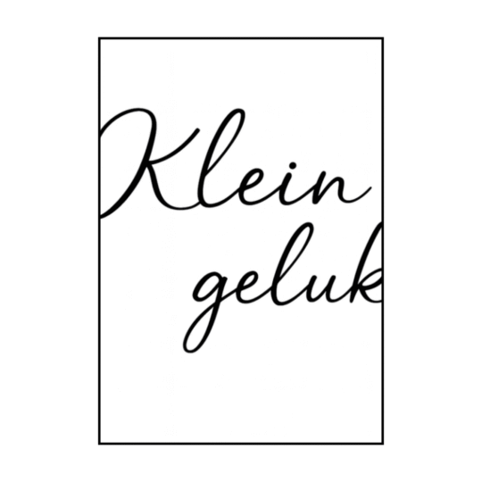Poster Klein geluk