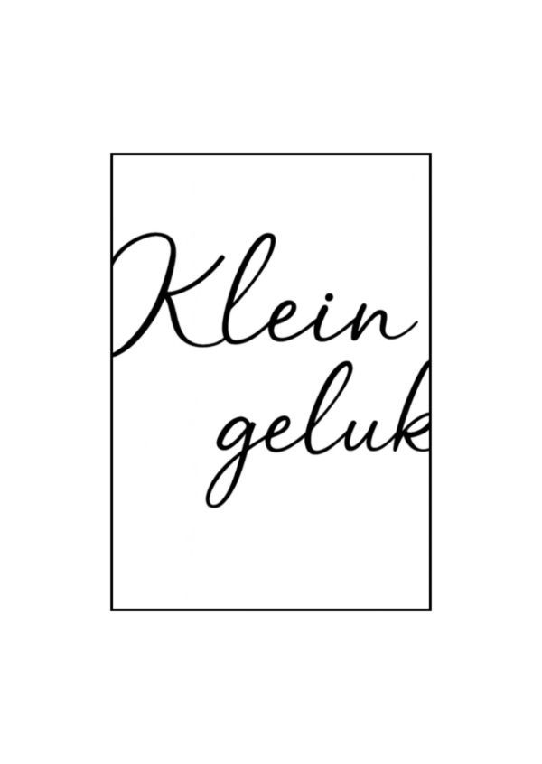 Poster Klein geluk
