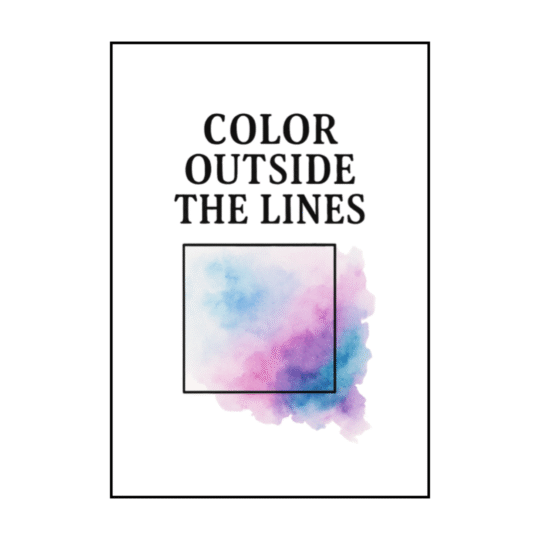 Poster Color Outside The Lines